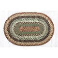 Capitol Importing Co 2 x 8 ft. Jute Oblong Braided Rug - Buttermilk and Cranberry 25-413